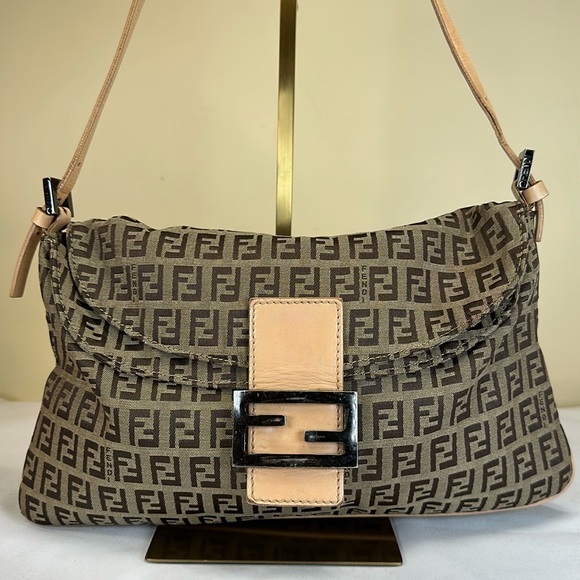 Fendi Handbags - Fendi Zucca Mamma Baguette w/ Leather details